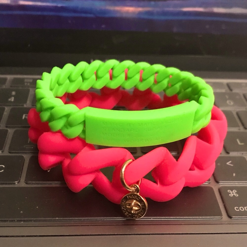 Marc by Marc Jacobs silicone rubber chain bracelet